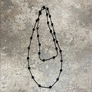 Elegant Black Beaded Necklace